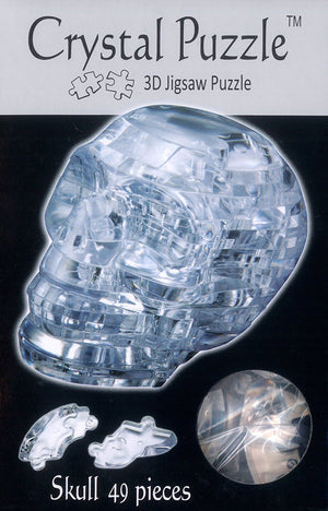 3D SKULL CLEAR CRYSTAL PUZZLE