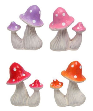 MINI MUSHROOMS ASSORTED CERAMIC POTPLANT PALS 3CM