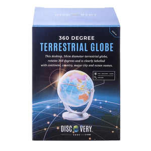 SPINNING DESKTOP GLOBE 360 DEGREE TERRESTRIAL GLOBE