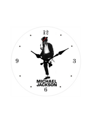 MICHAEL JACKSON GLASS CLOCK 17CM