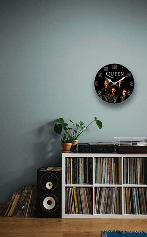 QUEEN GLASS CLOCK 30CM