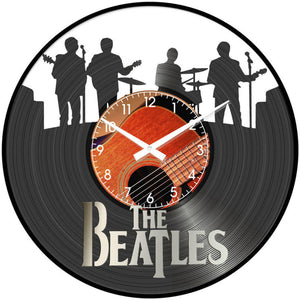 BEATLES CLOCK 30CM RECORD CLOCK GUITAR INLAY 30CM