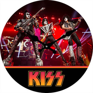 KISS GLASS CLOCK 30CM