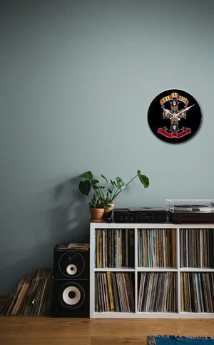 GUNS N ROSES GLASS CLOCK 30CM