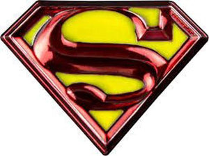 SUPERMAN LOGO COLOUR ENAMEL LAPEL PIN