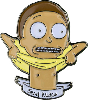 RICK AND MORTY SEND NUDES ENAMEL PIN BADGE