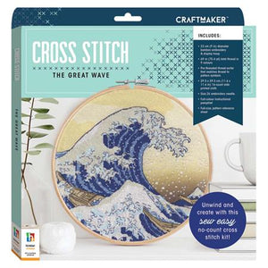 GREAT WAVE OF KANAGAWA CROSS STITCH KIT