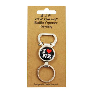 I LOVE NEW ZEALAND BOTTLE OPENER KEYRING