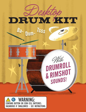 DERBY HAWKINS | DESKTOP DRUM KIT WITH DRUMROLL AND RIMSHOT SOUNDS! MINI KIT