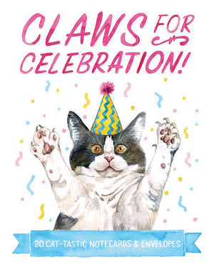 POSTCARD | CLAWS FOR CELEBRATION 20 CAT NOTECARDS