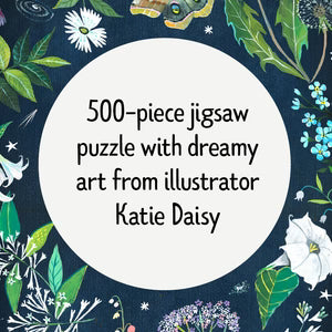 CHRONCLE BOOKS | MOON FLOWER PORTABLE PUZZLE 100 PIECE JIGSAW AND POUCH