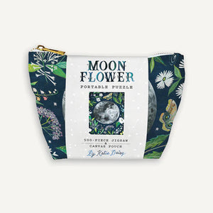 CHRONCLE BOOKS | MOON FLOWER PORTABLE PUZZLE 100 PIECE JIGSAW AND POUCH