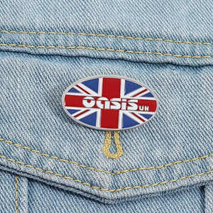 OASIS UNION JACK BADGE