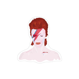 BOWIE CARTOON STICKER STARDUST