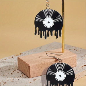 MELTING RECORD ACRYLIC EARRINGS