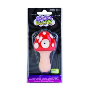 MUSHROOM MINI DRY TOBACCO PIPE WACKY BOWLZ ASSORTED