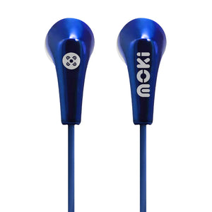 METALLIC HEADPHONE EARBUDS BLUE