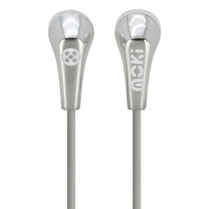 METALLIC HEADPHONE EARBUDS SILVER