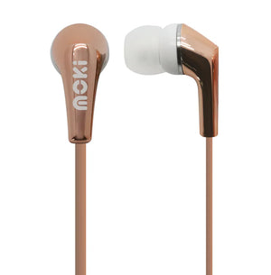 METALLIC HEADPHONE EARBUDS ROSE GOLD
