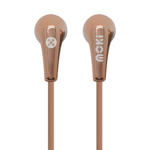 METALLIC HEADPHONE EARBUDS ROSE GOLD