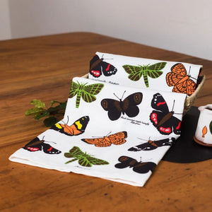 TEA TOWEL PEPEPE BUTTERFLIES - NZ ARTIST ALI DAVIES