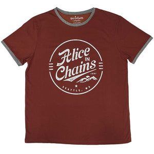 ALICE IN CHAINS RINGER CIRCLE EMBLEM RUST TEE