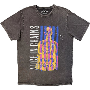 ALICE IN CHAINS UNISEX STONE WASH SKELETAL TEE