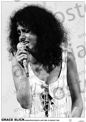 GRACE SLICK (POSTER) WOODSTOCK 16 AUG 1969 91