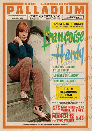 FRANCOISE HARDY LONDON PALLADIUM POSTER 307