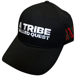 A TRIBE CALLED QUEST BASEBALL CAP: TEXT LOGO (BLACK) (SIDE PRINT)