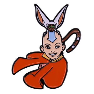 AANG AND LEMUR AVATAR LAST AIRBENDER ENAMEL BADGE