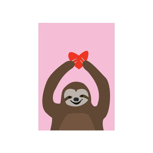 HEART SLOTH CARD VALENTINES