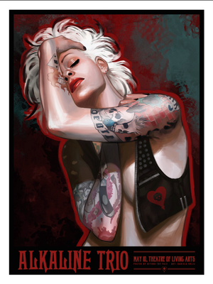 ALKALINE TRIO ART PRINT (HEAVY CARD) 18 X 24 INCH 313