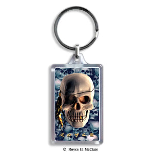SKULL 3D HOLOGRAM KEYRING