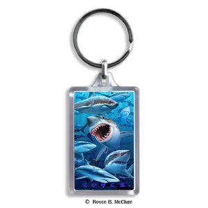 SHARKS 3D HOLOGRAM KEYRING