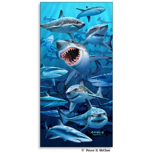 SHARK 3D MIDI POSTER 50CMX30CM (18"x 9")
