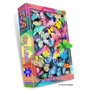 CLOWNFISH BUTTERFLY FLIP 3D HOLOGRAM JIGSAW PUZZLE 300 PIECE