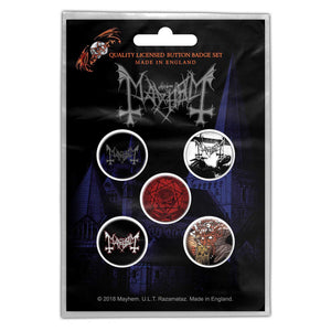 MAYHEM BUTTON BADGE PACK de mysteriis dom sathanas