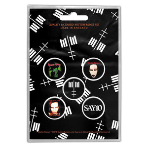 MARILYN MANSON BUTTON BADGE PACK: CROSS LOGO (RETAIL PACK)