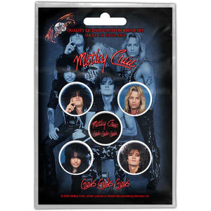 MOTLEY CRUE BUTTON BADGE PACK GIRLS