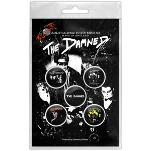 THE DAMNED BUTTON BADGE PACK: YOUNG, HOT, LOUD AND STIFF