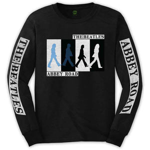 BEATLES LONGSLEEVE TEE ABBEY ROAD COLOURS CROSSING ARM PRINT