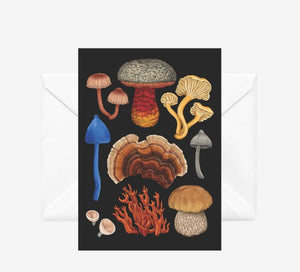 NZ FUNGI GREETING CARD  - NZ ARTIST TANYA WOLFKAMP