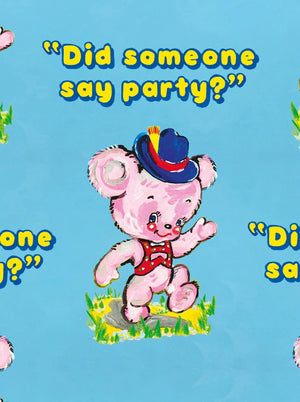 DID SOMEONE SAY PARTY RETRO WRAPPING PAPER GIFT WRAP (2 SHEETS FOLDED)