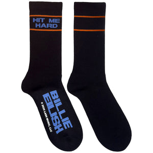 BILLIE EILISH HIT ME HARD SOCKS (UK SIZE 7 - 11) BLACK