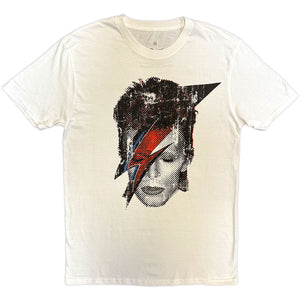 DAVID BOWIE HALFTONE FLASH FACE ALADDIN SANE TEE