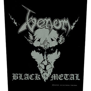 VENOM BACK PATCH: BLACK METAL SILVER PRINT