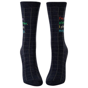 IM A PLANNER I PLAN THINGS SOCKS WOMENS SIZE 5-10