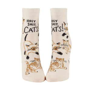 HOLY SHIT CATS ANKLE SOCKS WOMENS SIZE 5-10