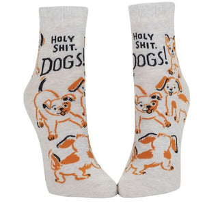 HOLY SHIT DOGS ANKLE SOCKS WOMENS SIZE 5-10